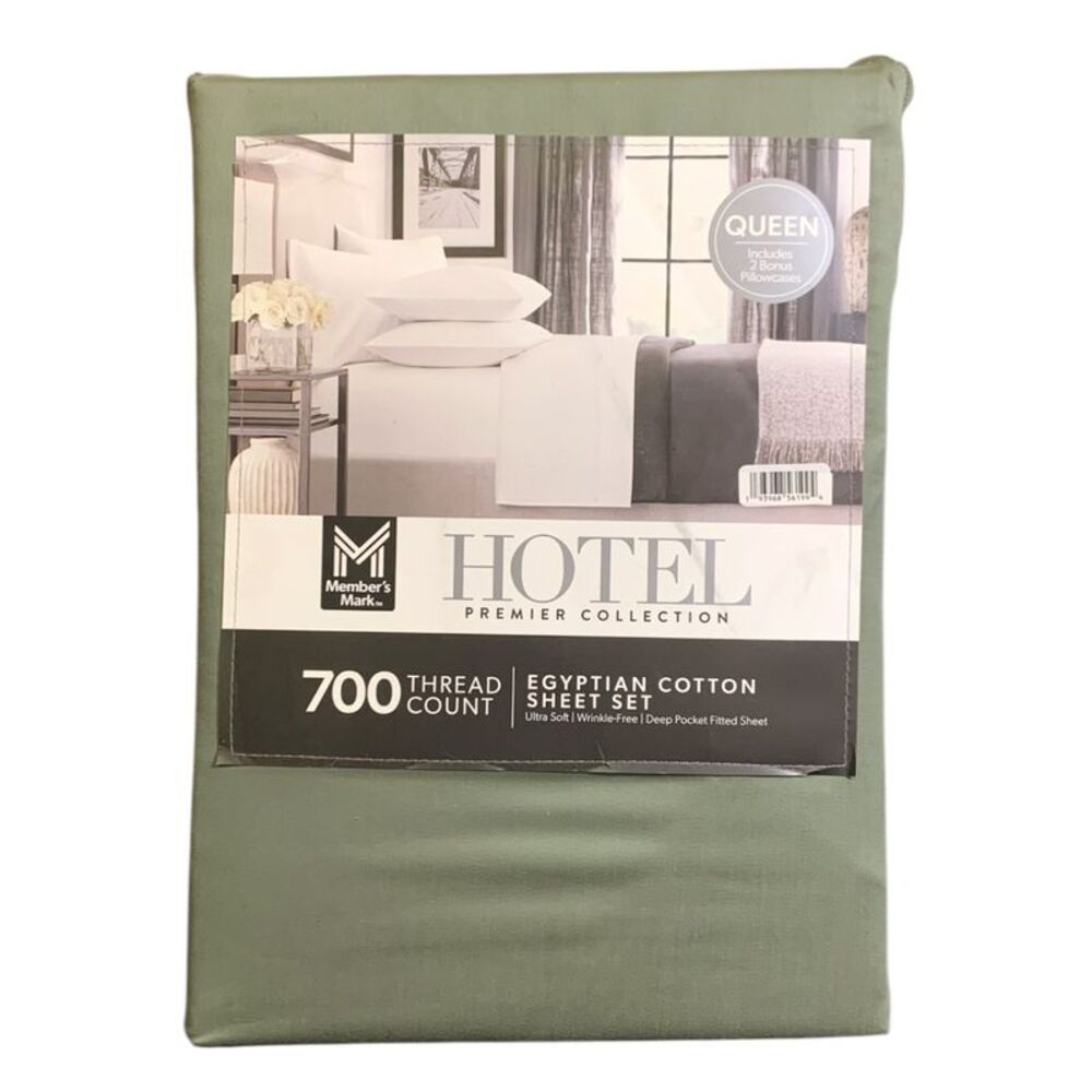 Wild Sage - Member's Mark Hotel Premier Collection 700TC Egyptian Cotton Sheet S